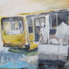Bus 50 40 - 50 Acryl op doek 2011